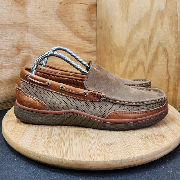 Tommy Bahama Suede Leather Loafer Boat Shoes - Picture 1 of 9